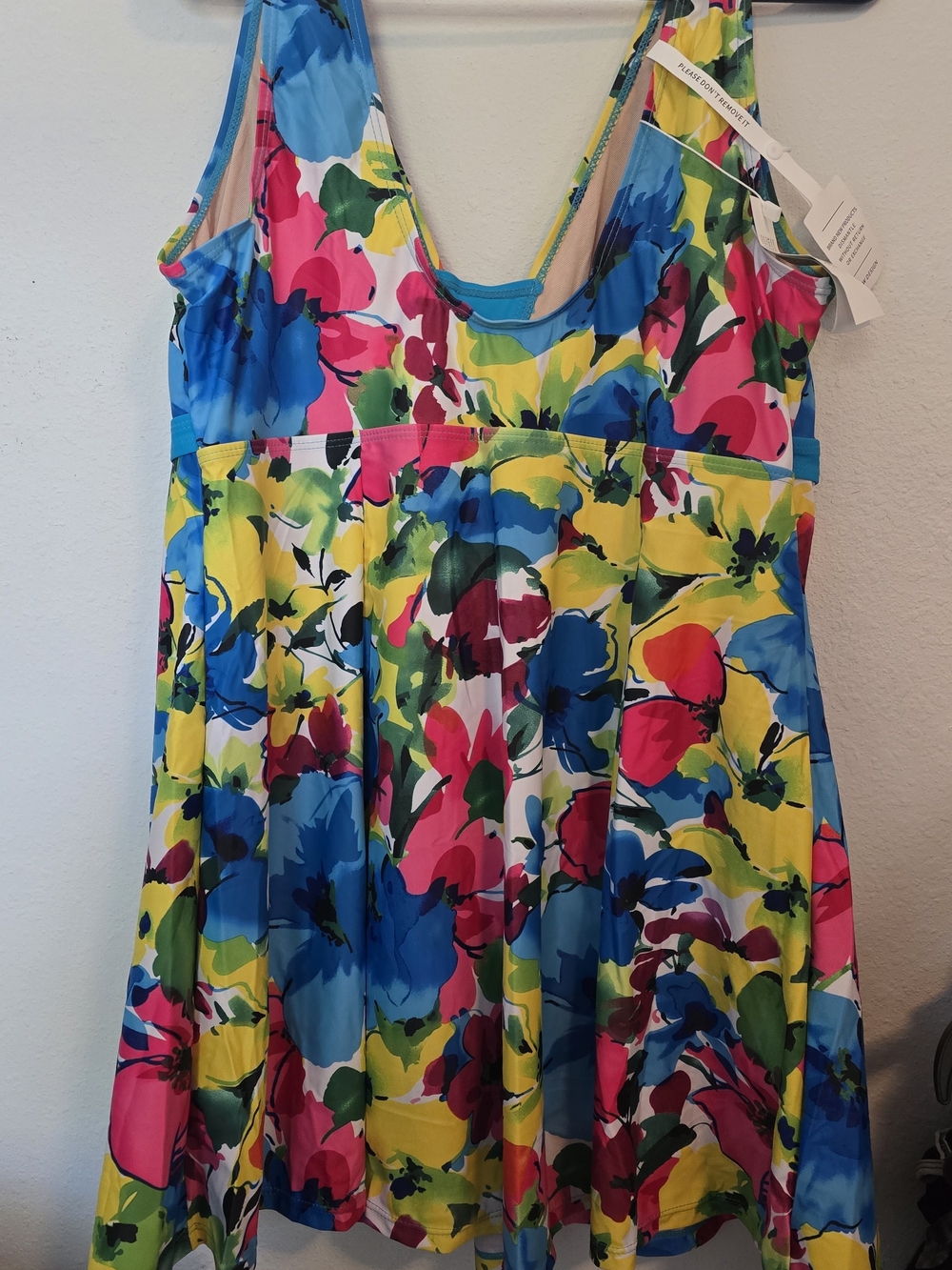 Girls' Bright Floral Tank Dress - Multi Color